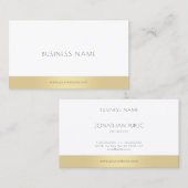 Modernes Minimalistisches, elegantes, weißes Templ Visitenkarte (Vorne/Hinten)