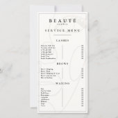 Modernes Minimalistisches Elfenbeinmenü/Black Lash (Vorderseite)