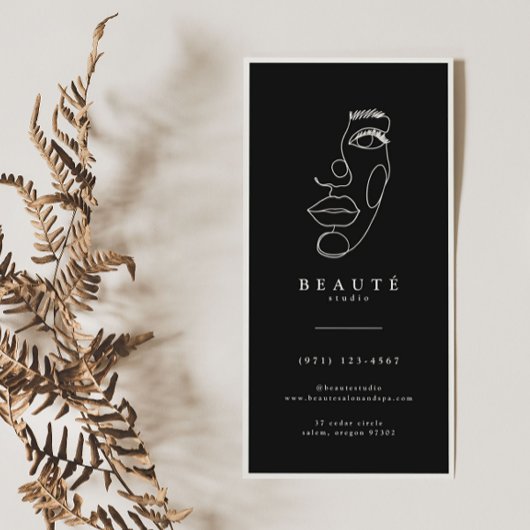 Modernes Minimalistisches Elfenbeinmenü/Black Lash