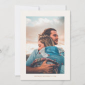 Modernes Minimalistisches Erdhochzeitungs-Foto Save The Date (Vorderseite)