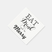 Modernes Minimalistisches Essgetränk und Verheirat Serviette (Ecke)