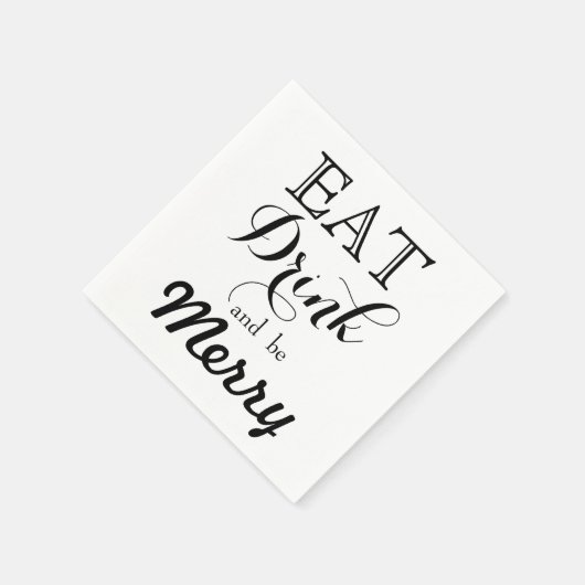 Modernes Minimalistisches Essgetränk und Verheirat Serviette (Ecke)