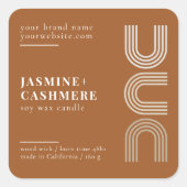 Modernes, minimalistisches Etikett für die Verpack Quadratischer Aufkleber (Vorderseite)