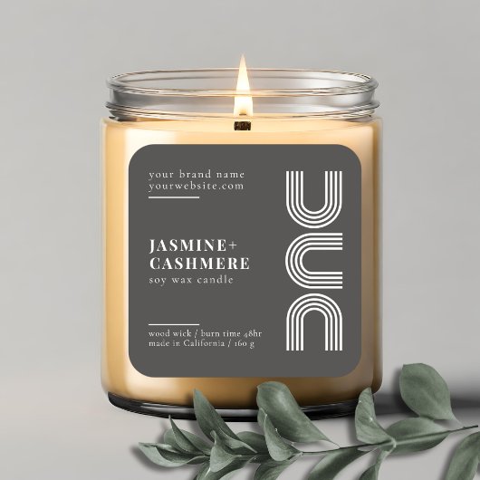 Modernes, minimalistisches Etikett für die Verpack Quadratischer Aufkleber