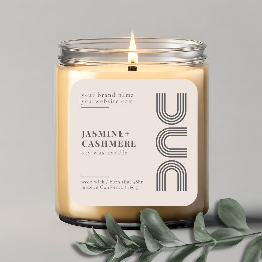 Modernes, minimalistisches Etikett für die Verpack Quadratischer Aufkleber