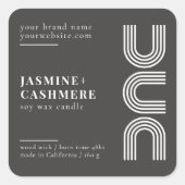 Modernes, minimalistisches Etikett für die Verpack Quadratischer Aufkleber (Vorderseite)