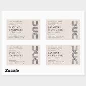 Modernes, minimalistisches Etikett für die Verpack Rechteckiger Aufkleber (Blatt)