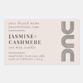 Modernes, minimalistisches Etikett für die Verpack Rechteckiger Aufkleber (Vorderseite)