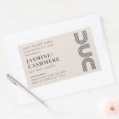 Modernes, minimalistisches Etikett für die Verpack Rechteckiger Aufkleber (Umschlag)