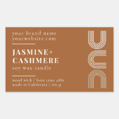 Modernes, minimalistisches Etikett für die Verpack Rechteckiger Aufkleber (Vorderseite)