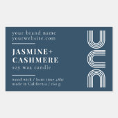 Modernes, minimalistisches Etikett für die Verpack Rechteckiger Aufkleber (Vorderseite)