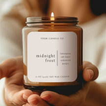 Modernes, Minimalistisches Etikett für Kerzen