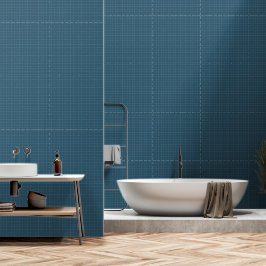 Modernes Minimalistisches Eukalyptus Blue Checked  Tapete