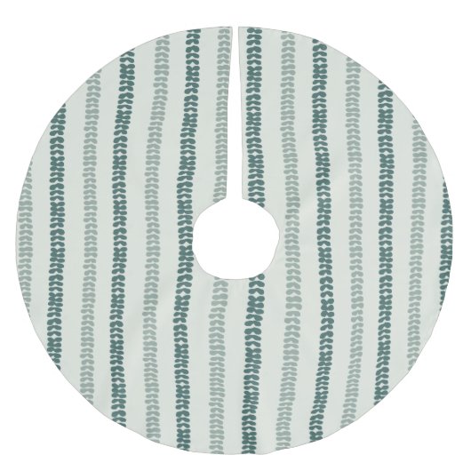 Modernes minimalistisches Eukalyptusdesign Polyester Weihnachtsbaumdecke (Vorderseite)