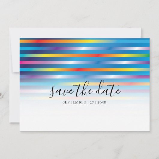 Modernes, Minimalistisches Farbkonzept Einladung (Rückseite)