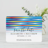 Modernes, Minimalistisches Farbkonzept Save The Date (Stehend Vorderseite)