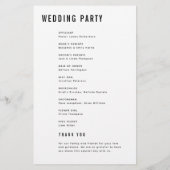 Modernes Minimalistisches, feines Monogramm-Hochze (Rückseite)