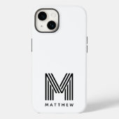 Modernes Minimalistisches Fettmonogramm Case-Mate iPhone Hülle (Rückseite)