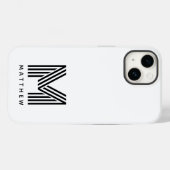 Modernes Minimalistisches Fettmonogramm Case-Mate iPhone Hülle (Rückseite (Horizontal))