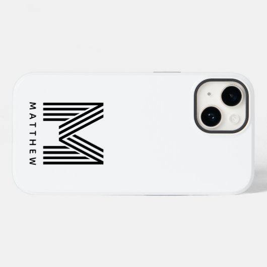 Modernes Minimalistisches Fettmonogramm Case-Mate iPhone Hülle (Rückseite (Horizontal))
