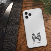 Modernes Minimalistisches Fettmonogramm Case-Mate iPhone Hülle