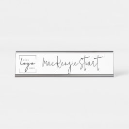 Modernes Minimalistisches Firmenlogo Beruflich Schreibtischnamensplakette