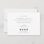 Modernes, minimalistisches Firmenlogo Dankeskarte (Rückseite)