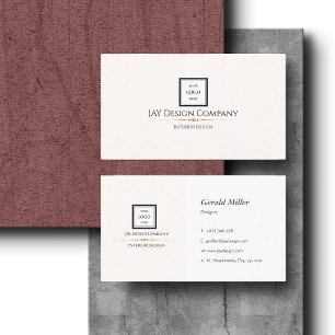 Modernes Minimalistisches Firmenlogo für Schwarze Visitenkarte