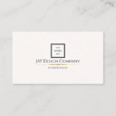 Modernes Minimalistisches Firmenlogo für Schwarze  Visitenkarte (Vorderseite)