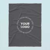 Modernes Minimalistisches Firmenlogo/jedes Bild | Fleecedecke