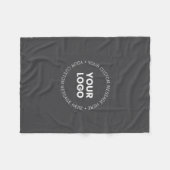 Modernes Minimalistisches Firmenlogo/jedes Bild |  Fleecedecke (Vorderseite (Horizontal))