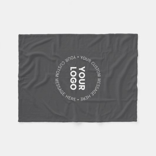 Modernes Minimalistisches Firmenlogo/jedes Bild | Fleecedecke (Vorderseite (Horizontal))