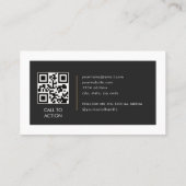 Modernes minimalistisches Firmenlogo QR-Code Visitenkarte (Rückseite)