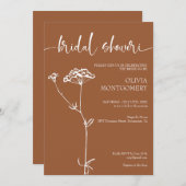 Modernes Minimalistisches Florenz Brautparty Terra Einladung (Vorne/Hinten)