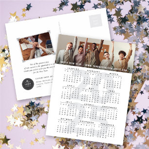 Modernes Minimalistisches Foto 2025 Kalender Neuja Feiertagspostkarte