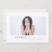 Modernes Minimalistisches Foto 50 & Fabulous Gebur (Vorderseite)