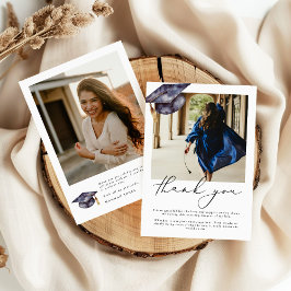 Modernes Minimalistisches Foto Abschluss Danke Kar Einladung