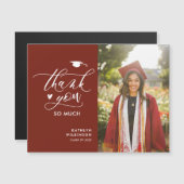 Modernes Minimalistisches Foto Abschluss Vielen Da Magnetkarte (Vorne/Hinten)