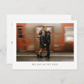 Modernes Minimalistisches Foto Ankündigungspostkarte (Vorne/Hinten)