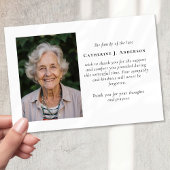 Modernes Minimalistisches Foto Beileid Beerdigung Dankeskarte