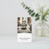 Modernes Minimalistisches Foto Beruflich Weiß Visitenkarte (Stehend Vorderseite)