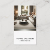 Modernes Minimalistisches Foto Beruflich Weiß Visitenkarte (Vorderseite)
