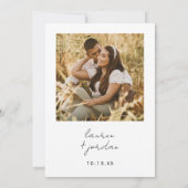 Modernes Minimalistisches Foto Boho Wedding Einladung (Rückseite)
