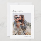 Modernes Minimalistisches Foto-Brautparty Einladung (Rückseite)