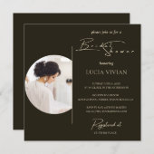 Modernes Minimalistisches Foto-Brautparty Einladung (Vorne/Hinten)