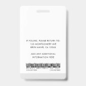 Modernes Minimalistisches Foto-Card-Logo für benut Ausweis (Rückseite)