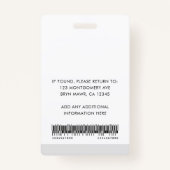 Modernes Minimalistisches Foto-Card-Logo für benut Ausweis (Rückseite)