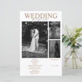 Modernes Minimalistisches Foto Collage Hochzeitspr (Stehend Vorderseite)