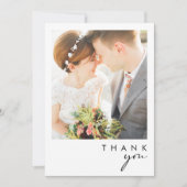 Modernes Minimalistisches Foto dank Karte (Vorderseite)