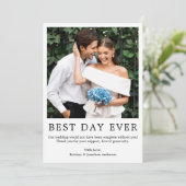 Modernes, Minimalistisches Foto Dankeskarte (Stehend Vorderseite)